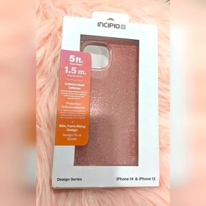 Incipio Design Series iPhone 13 & 14 Pink Glitter Phone Case